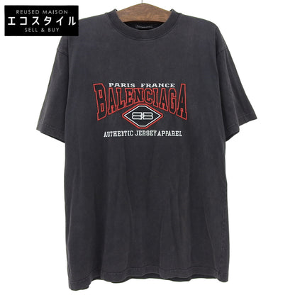 BALENCIAGA バレンシアガ 美品 TMVA9 AUTHENTIC オーバーサイズ Tシャツ トップス メンズ チャコールグレー XXS 641675 トップス XXS