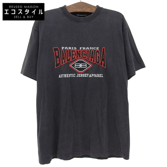 BALENCIAGA バレンシアガ 美品 TMVA9 AUTHENTIC オーバーサイズ Tシャツ トップス メンズ チャコールグレー XXS 641675 トップス XXS