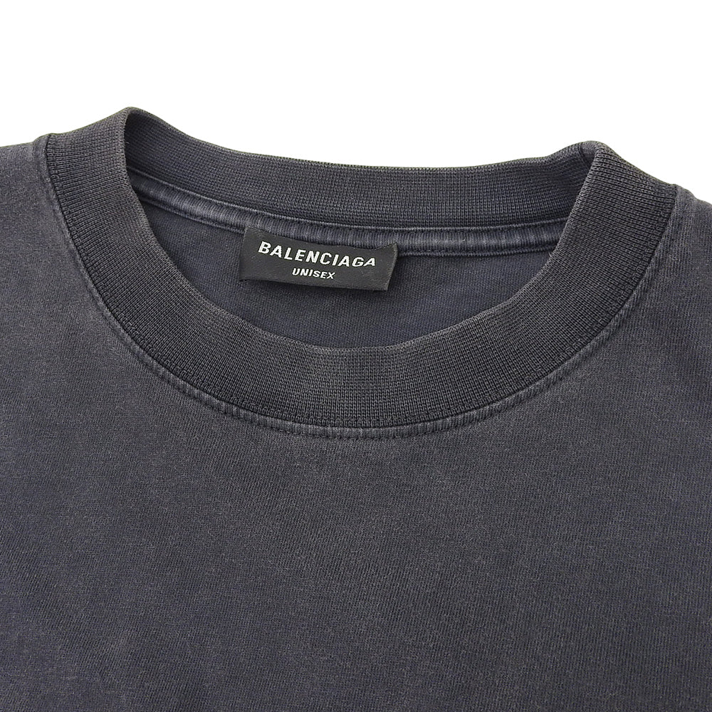 BALENCIAGA バレンシアガ 美品 TMVA9 AUTHENTIC オーバーサイズ Tシャツ トップス メンズ チャコールグレー XXS 641675 トップス XXS