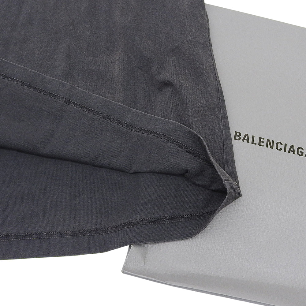 BALENCIAGA バレンシアガ 美品 TMVA9 AUTHENTIC オーバーサイズ Tシャツ トップス メンズ チャコールグレー XXS 641675 トップス XXS