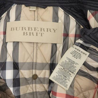 BURBERRY BRIT バーバリーブリット 美品 ナイロン キルティング フーディ パファー コート レディース ブラック M 3895626 コート M