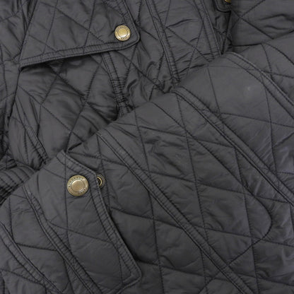 BURBERRY BRIT バーバリーブリット 美品 ナイロン キルティング フーディ パファー コート レディース ブラック M 3895626 コート M