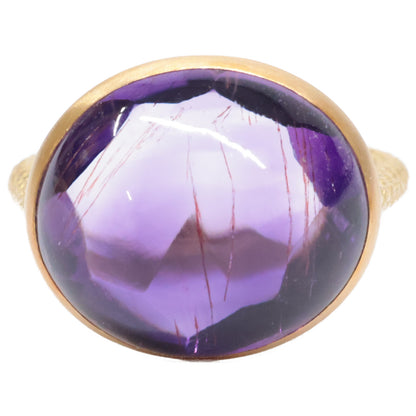 talkative トーカティブ K18 Le Pidocrocite in bicolor 10.55ct アメジスト カボション リング・指輪
