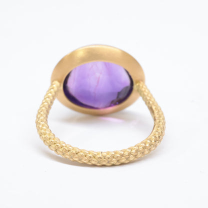 talkative トーカティブ K18 Le Pidocrocite in bicolor 10.55ct アメジスト カボション リング・指輪