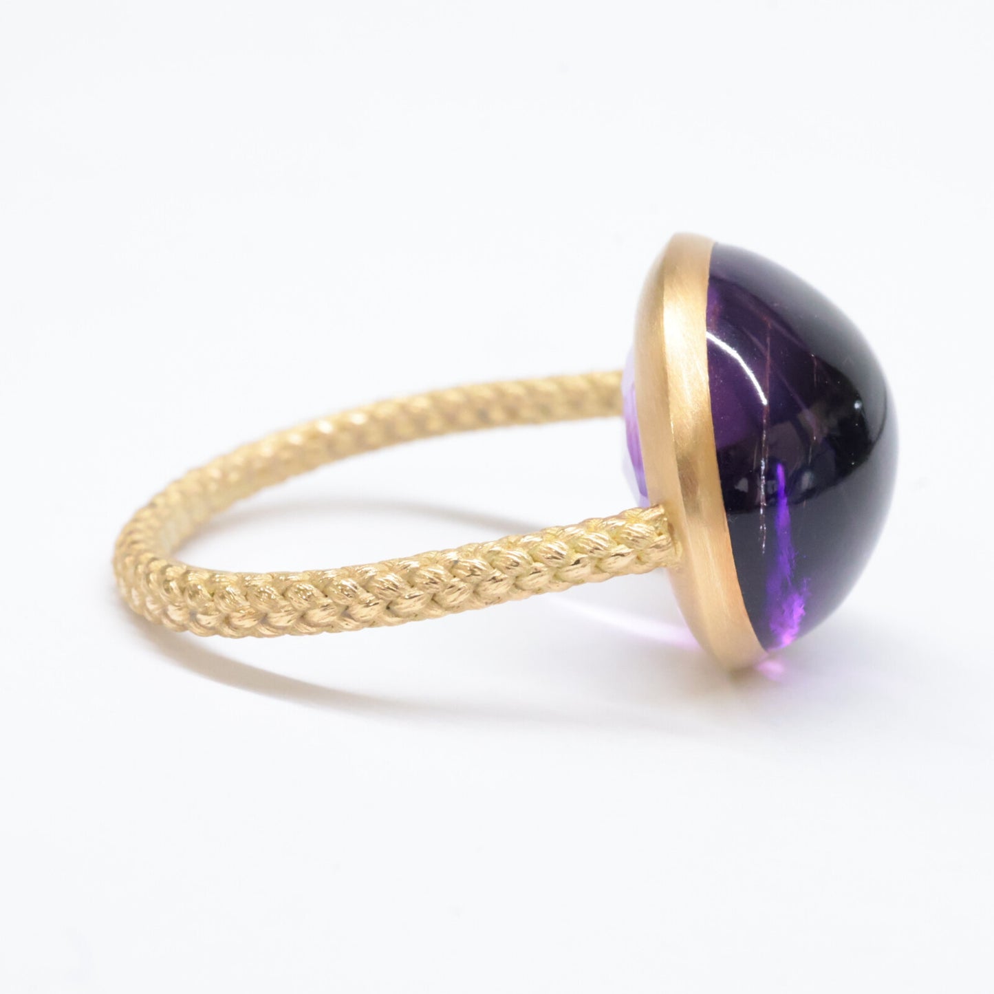 talkative トーカティブ K18 Le Pidocrocite in bicolor 10.55ct アメジスト カボション リング・指輪