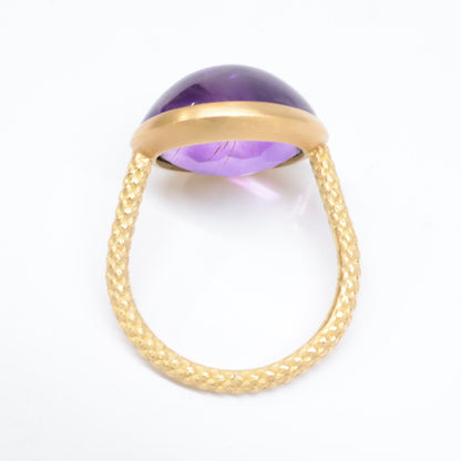 talkative トーカティブ K18 Le Pidocrocite in bicolor 10.55ct アメジスト カボション リング・指輪