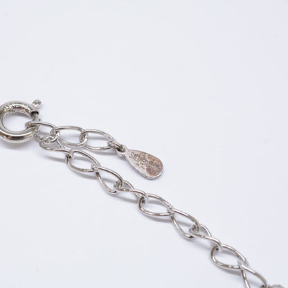 TOMOKO OCHIAI 落合朋子 K18 x SV925 パールx0.03ct ダイヤモンド花モチーフ＆ヘマタイト 2連 ネックレス