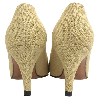 CHANEL シャネル バイカラー パンプス シューズ レディース ブラウン×ベージュ 36 シューズ 36G