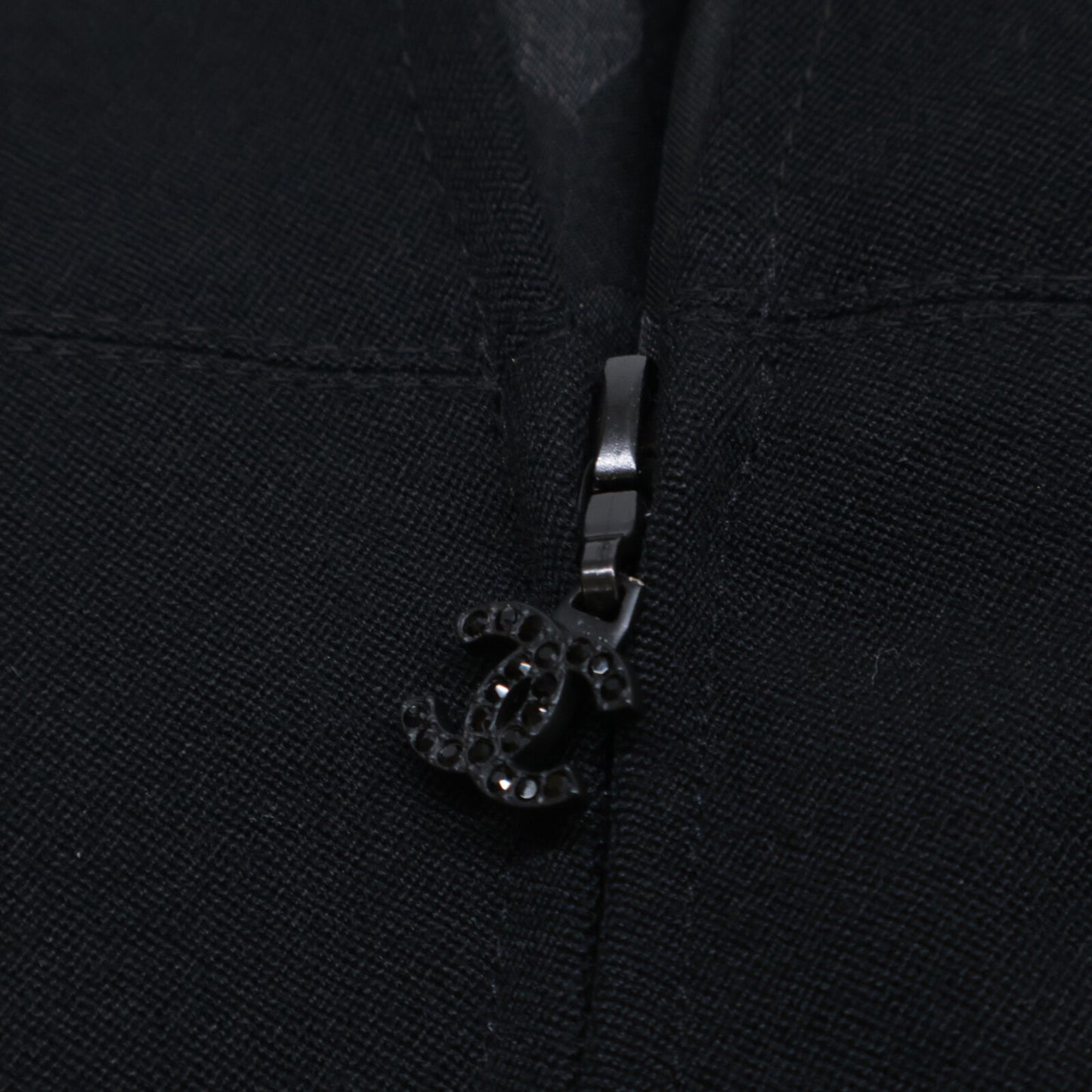 CHANEL シャネル 02A P191712 リボンブローチ付き ココマークジップ ノースリーブ ワンピース 38