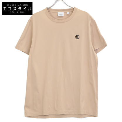 BURBERRY バーバリー 8053424 ﾍﾞｰｼﾞｭ ﾓﾉｸﾞﾗﾑTBﾛｺﾞ ｸﾙｰﾈｯｸ Tｼｬﾂ トップス XL