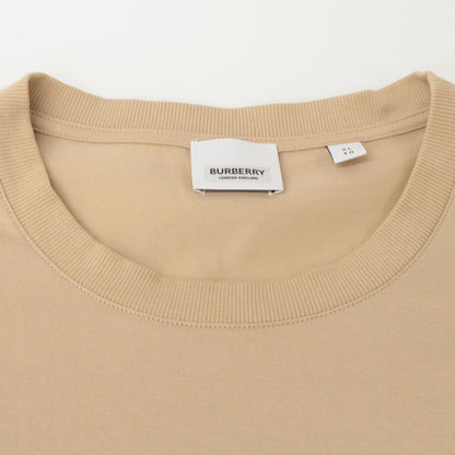 BURBERRY バーバリー 8053424 ﾍﾞｰｼﾞｭ ﾓﾉｸﾞﾗﾑTBﾛｺﾞ ｸﾙｰﾈｯｸ Tｼｬﾂ トップス XL