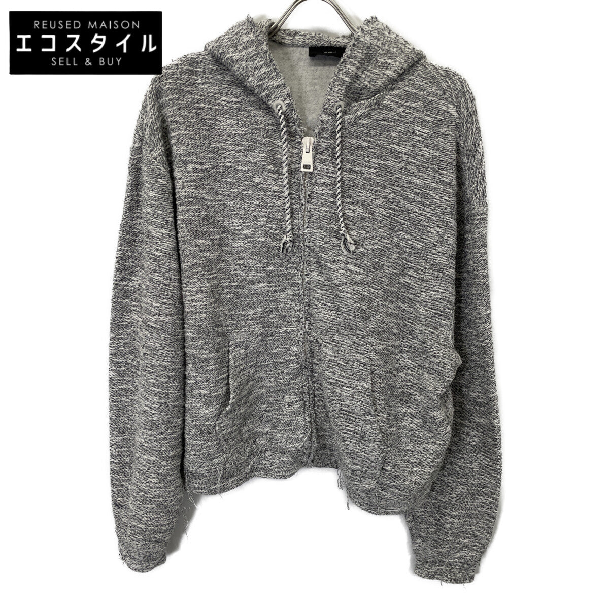 ALANUI アラヌイ LWBB008E24FLE001 霜降りｸﾞﾚｰ ｼﾞｯﾌﾟｱｯﾌﾟﾊﾟｰｶ トップス S