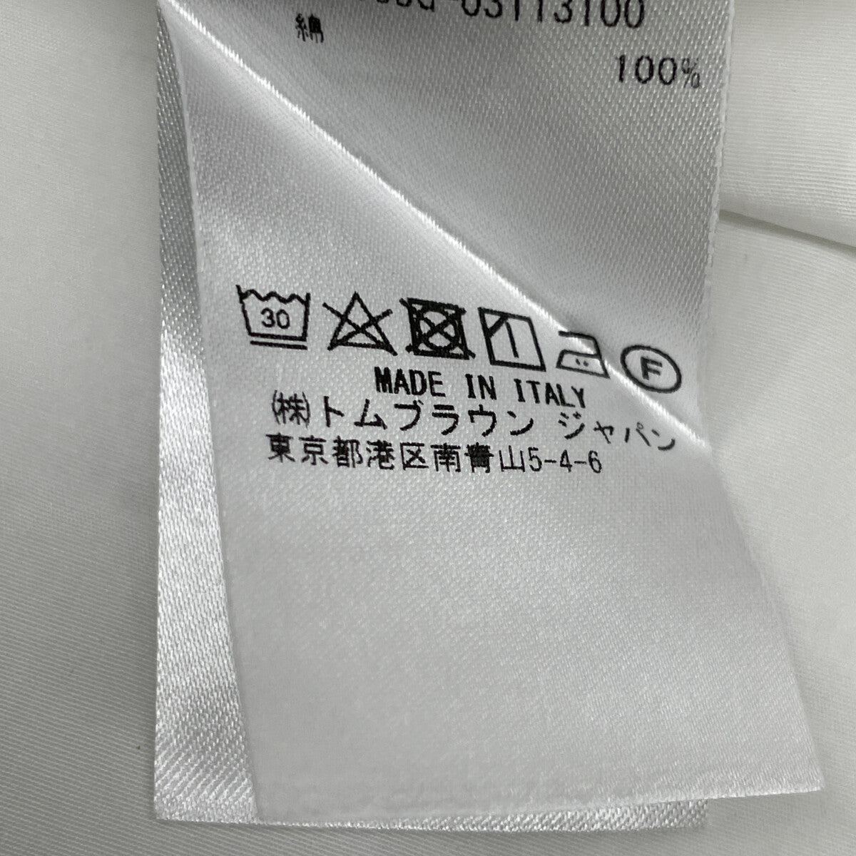 THOM BROWNE トムブラウン FLL005G-03113100 ﾎﾜｲﾄ ﾊﾟｯﾁﾎﾟｹｯﾄ ｵｯｸｽﾌｫｰﾄﾞｼｬﾂ トップス 38