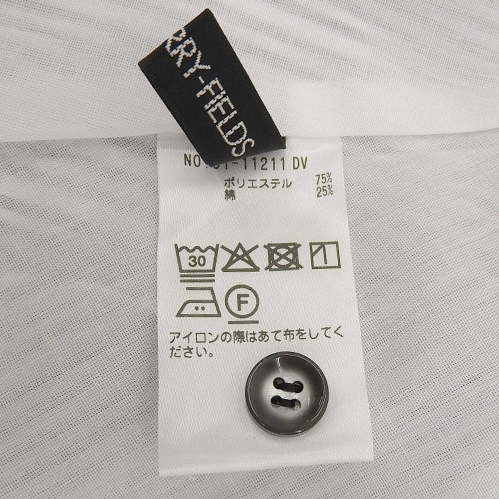 STRAWBERRY-FIELDS ストロベリーフィールズ 美品 ストライプ クラシカル シャツワンピース レディース ブラック ホワイト 2 51-11211DV ワンピース 2