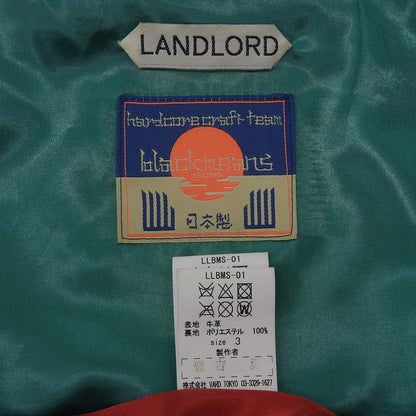 black means ブラックミーンズ レザー トラッカー ジャケット メンズ 黒 ブラック 3 LLBMS-01 ジャケット 36