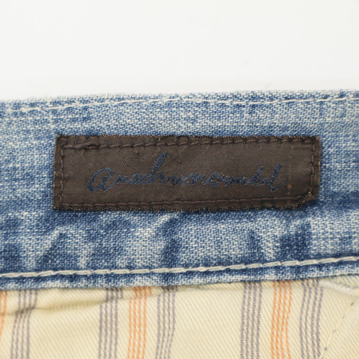 anachronorm アナクロノーム ｸﾗｯｼｭ加工 ﾍﾟｲﾝﾀｰﾃﾞﾆﾑ ボトムス 34