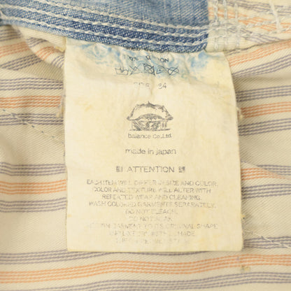 anachronorm アナクロノーム ｸﾗｯｼｭ加工 ﾍﾟｲﾝﾀｰﾃﾞﾆﾑ ボトムス 34