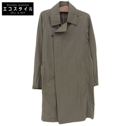 ATTACHMENT アタッチメント 美品 C/N タイプライターワッシャー ダブルブレスト ロング コート アウター メンズ カーキ 3 KC91-029 コート 36