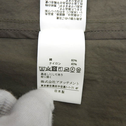 ATTACHMENT アタッチメント 美品 C/N タイプライターワッシャー ダブルブレスト ロング コート アウター メンズ カーキ 3 KC91-029 コート 36