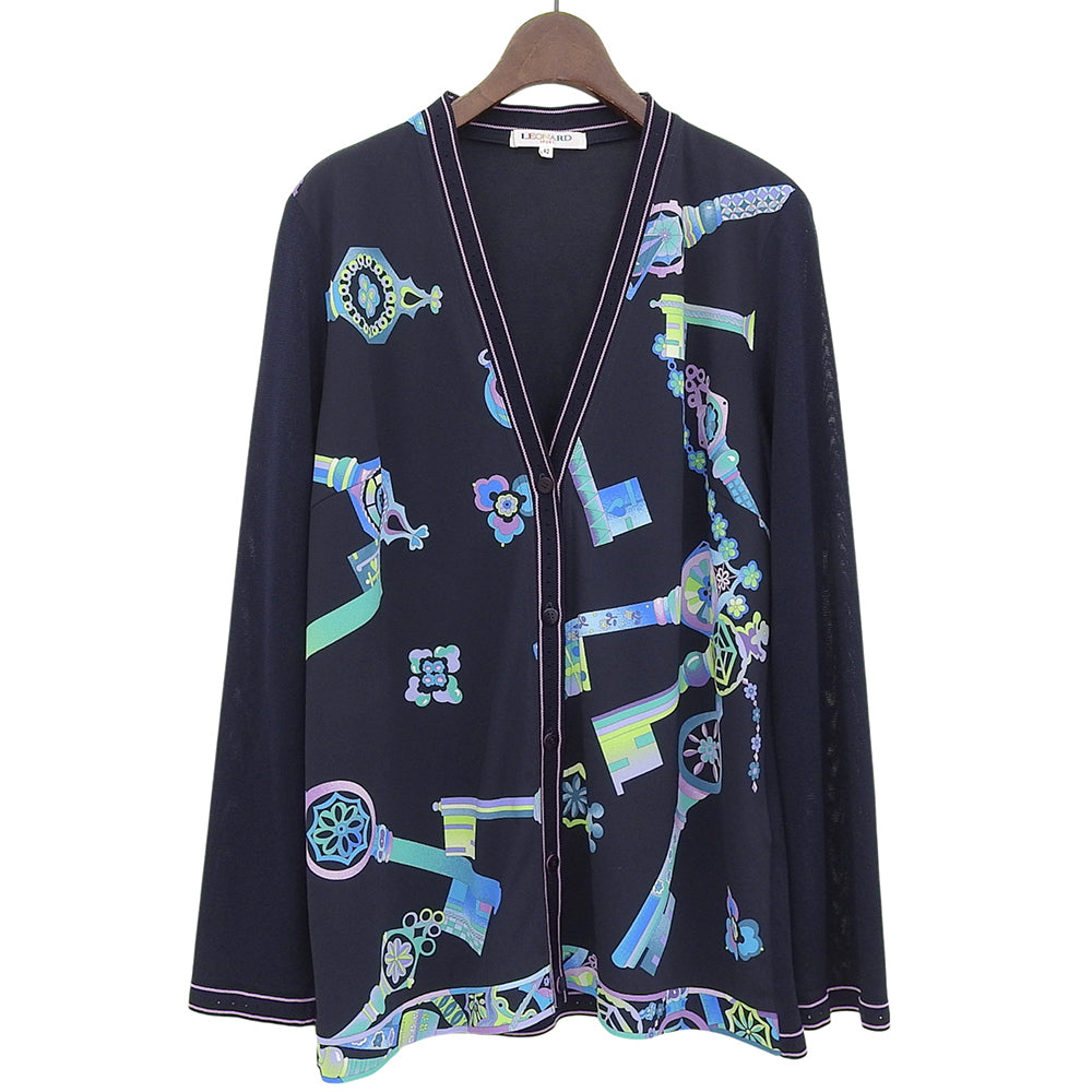 マルチカラープリント カーディガン レディース ネイビー 42 トップス 42