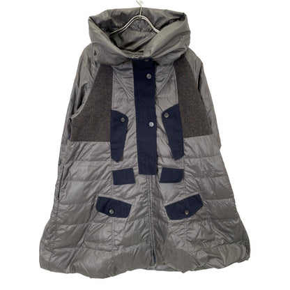 cube-cube キューブ-キューブ 異素材 ウール ミックスAラインダウンコート コート 42