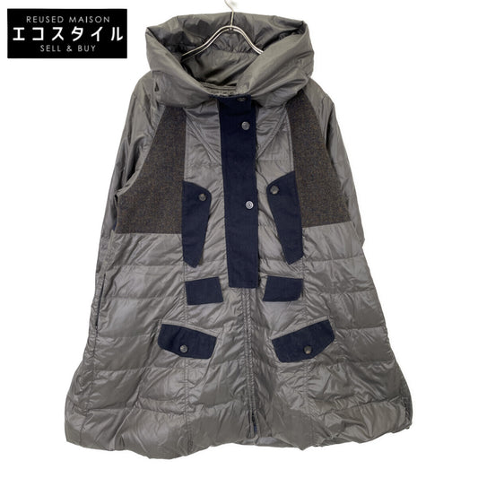 cube-cube キューブ-キューブ 異素材 ウール ミックスAラインダウンコート コート 42