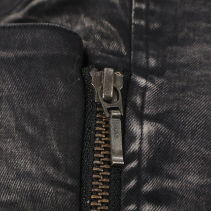 芽風 ﾌﾞﾗｯｸﾃﾞﾆﾑ風 ｱﾀﾘ加工 ｼﾞｯﾌﾟｱｯﾌﾟ変形ｺｰﾄ ジャケット 38