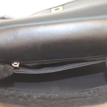 CHANEL シャネル A92990 23番 黒 ｺｺﾊﾝﾄﾞﾙXS 24 ﾑｰﾄﾝ ｼｱﾘﾝｸﾞﾌｧｰ ﾁｪｰﾝﾊﾞｯｸﾞ ショルダーバッグ