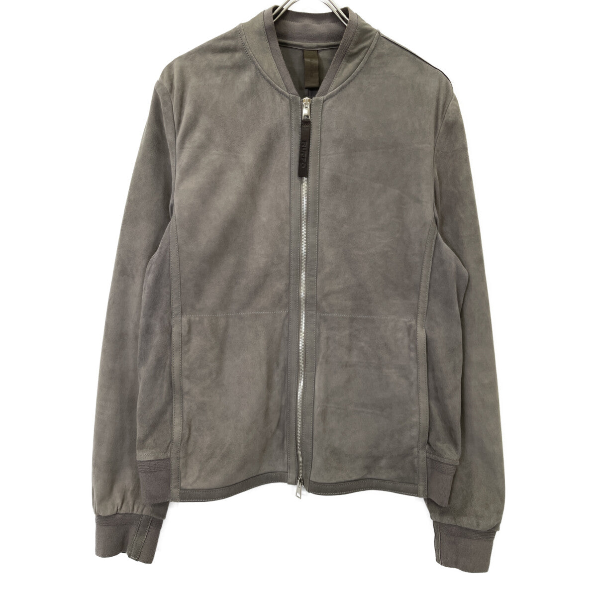 RUFFO ルッフォ 24-18-0361-695 ｸﾞﾚｰ ｽｴｰﾄﾞｺﾞｰﾄﾚｻﾞｰ ﾍﾞｰｽﾎﾞｰﾙｼﾞｬｹｯﾄ ジャケット 50