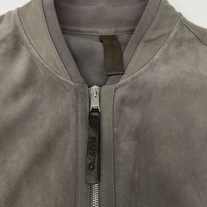 RUFFO ルッフォ 24-18-0361-695 ｸﾞﾚｰ ｽｴｰﾄﾞｺﾞｰﾄﾚｻﾞｰ ﾍﾞｰｽﾎﾞｰﾙｼﾞｬｹｯﾄ ジャケット 50