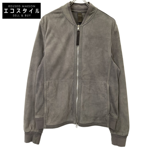 RUFFO ルッフォ 24-18-0361-695 ｸﾞﾚｰ ｽｴｰﾄﾞｺﾞｰﾄﾚｻﾞｰ ﾍﾞｰｽﾎﾞｰﾙｼﾞｬｹｯﾄ ジャケット 50