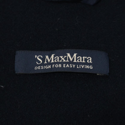 S MaxMara エスマックスマーラ 【ｸﾁｰﾄｱﾏﾉｰﾉ】90860189 ﾈｲﾋﾞｰ ﾍﾞﾙﾃｯﾄﾞﾀﾞﾌﾞﾙﾌｪｲｽｺｰﾄ コート 40