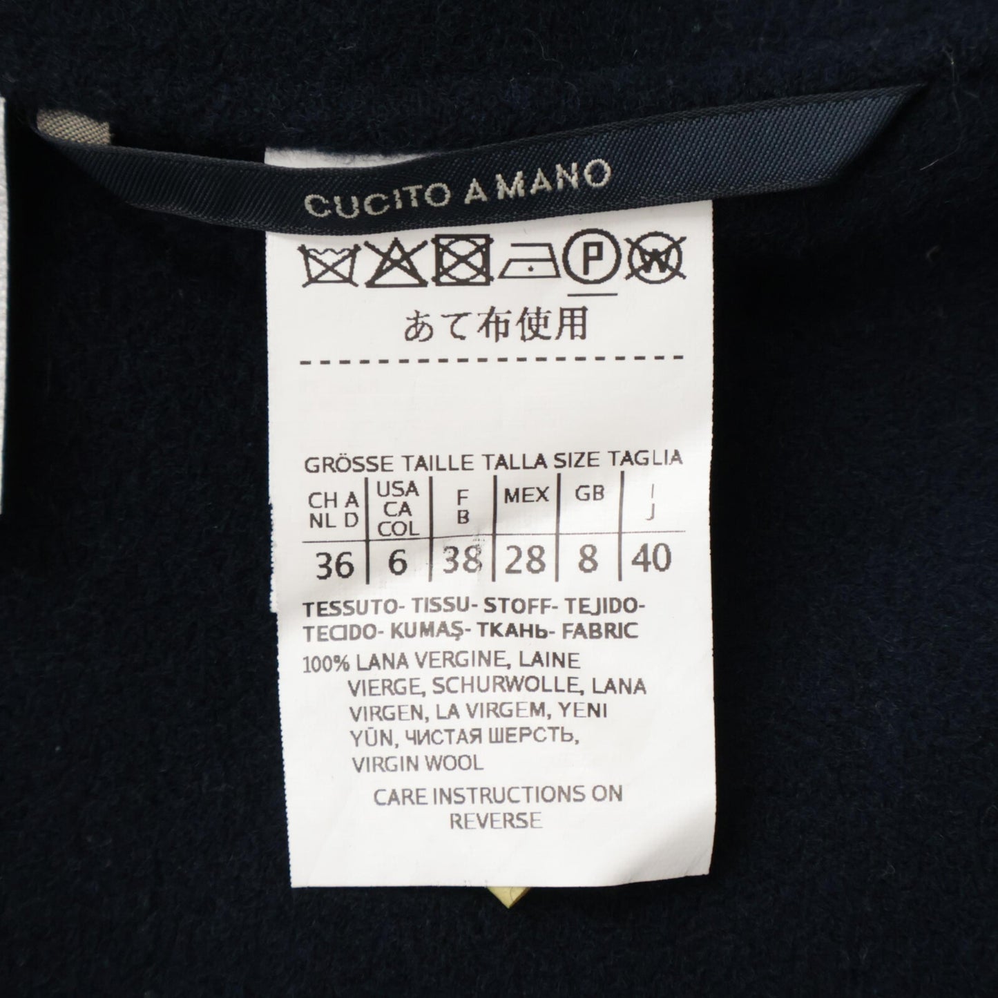 S MaxMara エスマックスマーラ 【ｸﾁｰﾄｱﾏﾉｰﾉ】90860189 ﾈｲﾋﾞｰ ﾍﾞﾙﾃｯﾄﾞﾀﾞﾌﾞﾙﾌｪｲｽｺｰﾄ コート 40