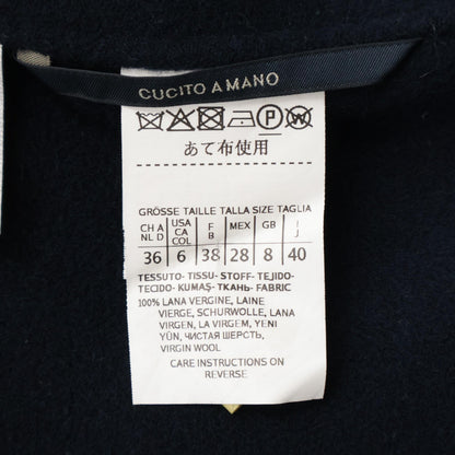 S MaxMara エスマックスマーラ 【ｸﾁｰﾄｱﾏﾉｰﾉ】90860189 ﾈｲﾋﾞｰ ﾍﾞﾙﾃｯﾄﾞﾀﾞﾌﾞﾙﾌｪｲｽｺｰﾄ コート 40