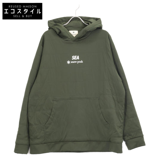 snowpeak スノーピーク ×WIND AMD SEA ｶｰｷ FLEXIBLE INSULATED PULL-HOODIE トップス XL