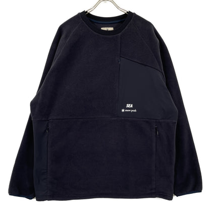 snowpeak スノーピーク ×WIND AMD SEA ﾈｲﾋﾞｰ ﾌﾘｰｽ ﾌﾟﾙｵｰﾊﾞｰ トップス XL