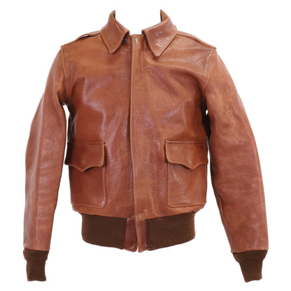 BUZZ RICKSON'S バズリクソンズ BR80324 CABLE RAINCOAT CO. A-2 ゴートレザー フライト ジャケット 36