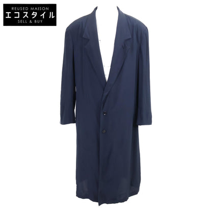 Yohji Yamamoto POUR HOMME ヨウジヤマモトプールオム HZ-J63-403 DE CI LOGWOOD A W-DOUBLE LAPEL ダブルラペル シルク100％ チェスター コート 3