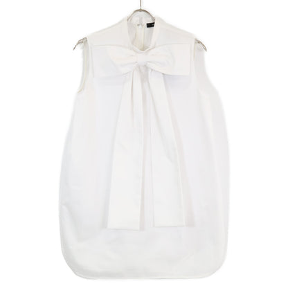 YOKOCHAN ヨーコチャン 【新品同様】YCB-225-480ボトルネックロングリボンコットンブラウス/ トップス F