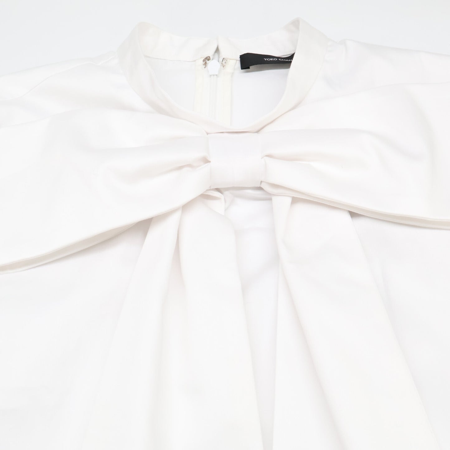 YOKOCHAN ヨーコチャン 【新品同様】YCB-225-480ボトルネックロングリボンコットンブラウス/ トップス F