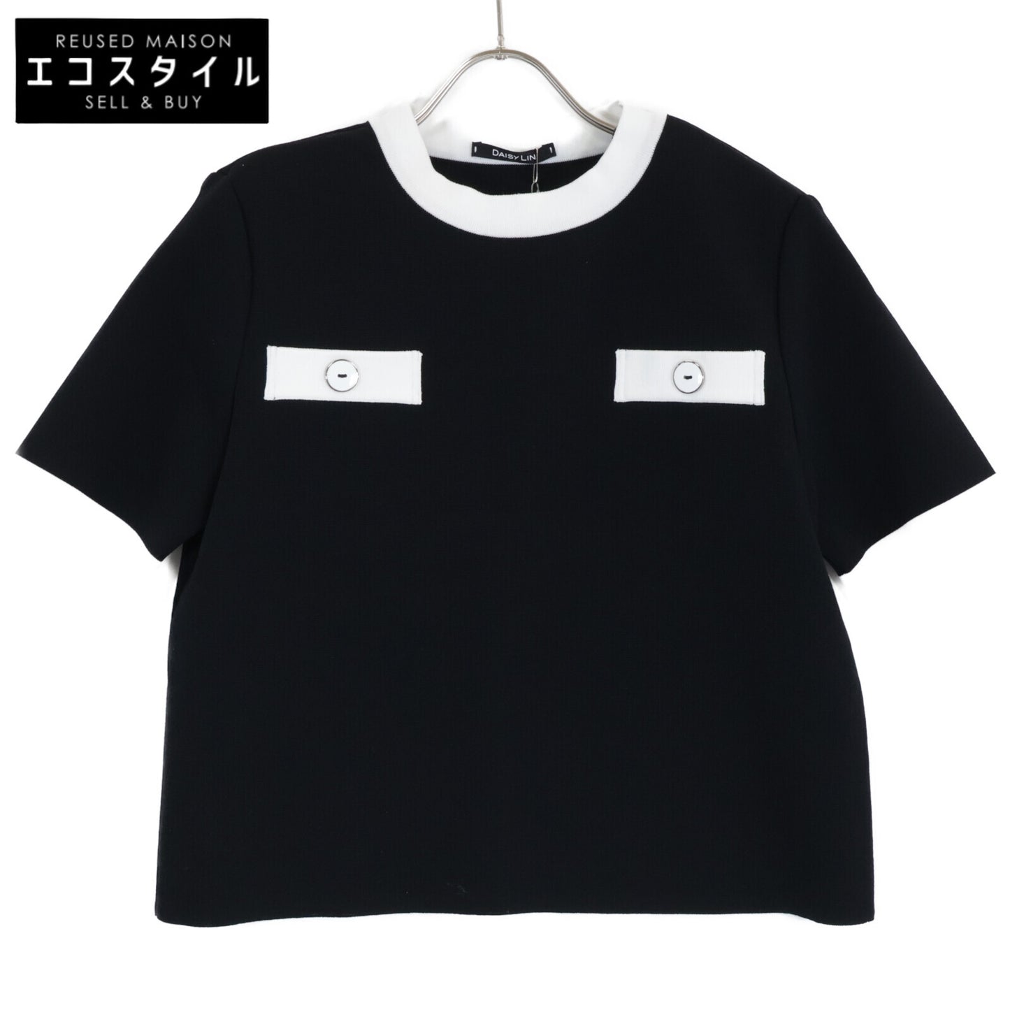 DAISY LIN デイジーリン 【新品同様】07379 Graceful Lady Knit Top 半袖ニットセーター/ トップス 40