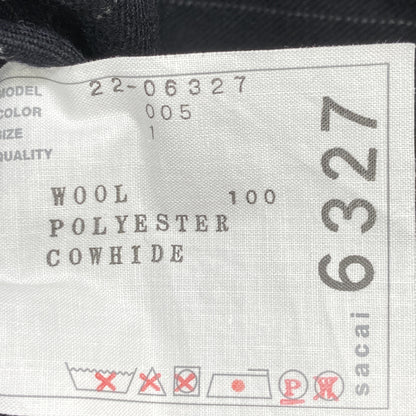 sacai サカイ 22-06327 Wool Knit×Chalk Stripe Dress ワンピース 1