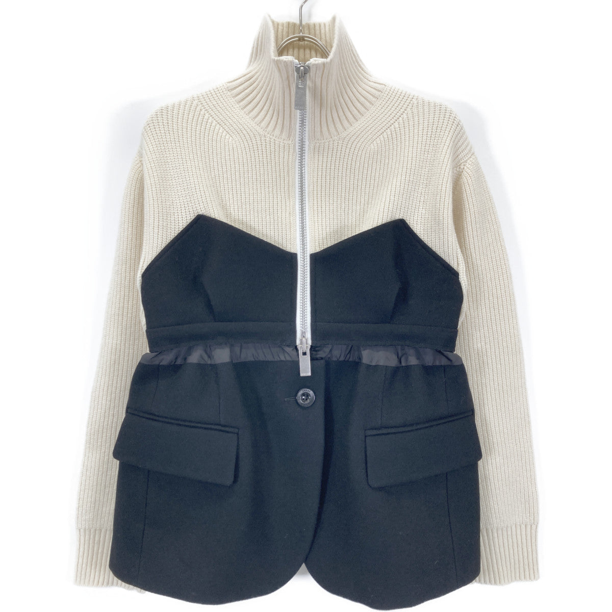 sacai サカイ 22-06387 Wool Melton Knit Jacket ジャケット