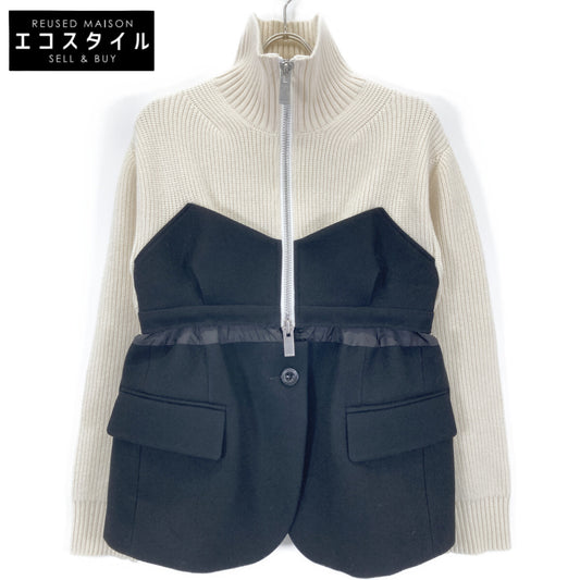 sacai サカイ 22-06387 Wool Melton Knit Jacket ジャケット