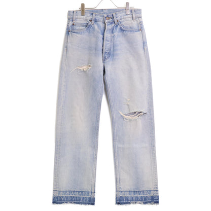 CELINE セリーヌ 【美品/国内正規】P014 033S CAU3 Wesley ウェズリー クラッシュ加工 カットオフ ボタンフライ デニムパンツ/ ボトムス 27