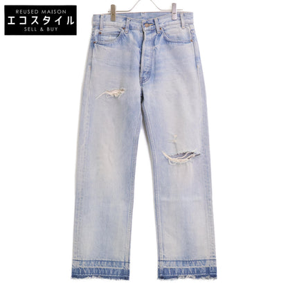 CELINE セリーヌ 【美品/国内正規】P014 033S CAU3 Wesley ウェズリー クラッシュ加工 カットオフ ボタンフライ デニムパンツ/ ボトムス 27