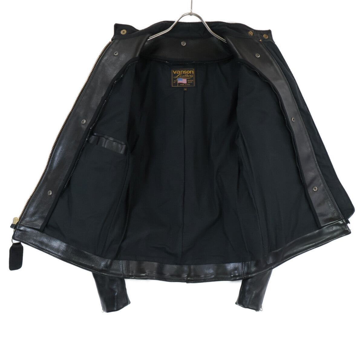 VANSON バンソン TYPE-B シングルライダース ジャケット 34