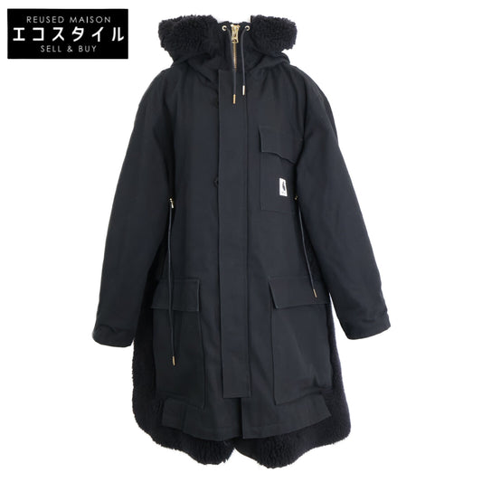 sacai サカイ x カーハート 美品 23-06740 Carhartt WIP Canvas Parka Siberian キャンバス シベリアン フリースボア コート 3