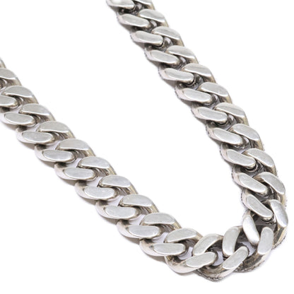 SAINT LAURENT PARIS サンローランパリ メタル/ラインストーン 喜平 チェーン ネックレス