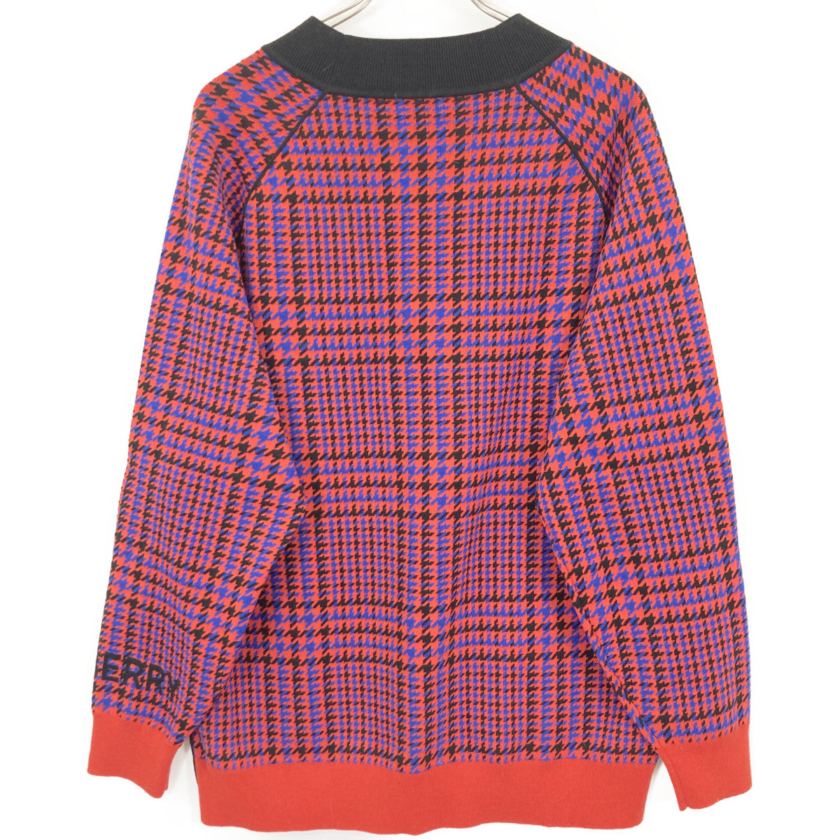 BURBERRY バーバリー 8037829 ﾘｶﾙﾄﾞﾃｨｯｼ期 ﾊｳﾝﾄﾞﾄｩｰｽ 袖ﾛｺﾞ Vﾈｯｸﾆｯﾄ トップス M